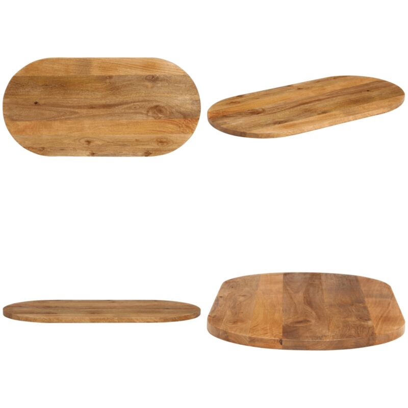 Dessus de table 110x50x3,8 cm ovale bois massif de manguier - Dessus De Table - Plateau De Table - Table Ronde - Bois Massif - Manguier - Home &
