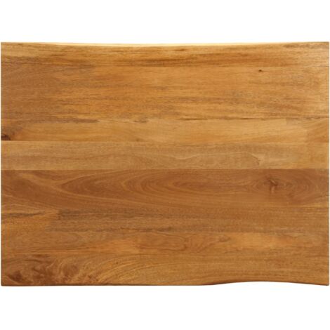 Dessus de table 110x80x2,5 cm bord vivant bois massif manguier vidaXL