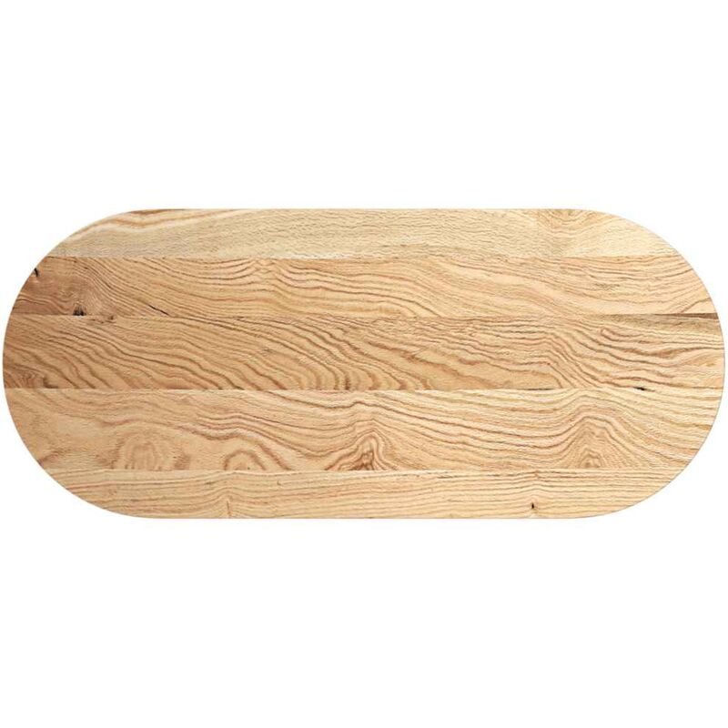 Dessus de table 140x60x2 cm bois de chêne massif ovale Vidaxl