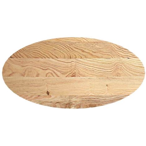 Dessus de table 120x60x4 cm bois de chêne massif ovale vidaXL