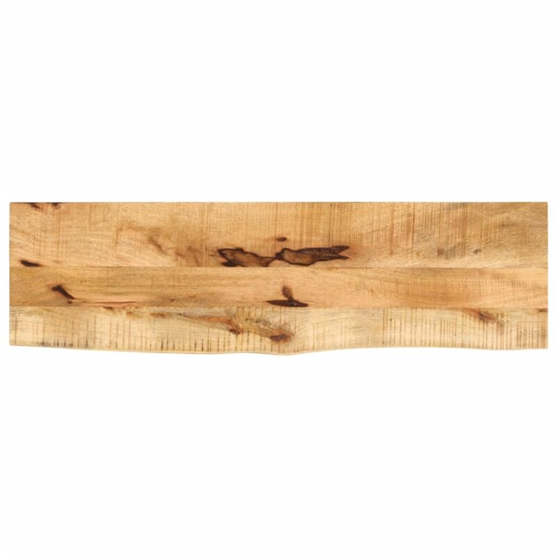 Dessus de table 110x20x3,8cm bord vif bois massif manguier brut Vidaxl
