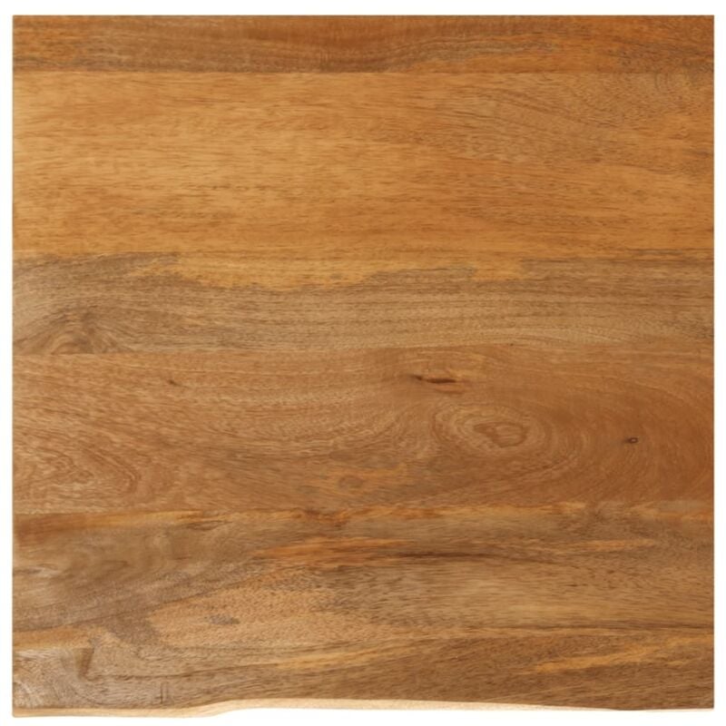 Dessus de table à bord vivant 40x40x3,8 cm bois massif manguier