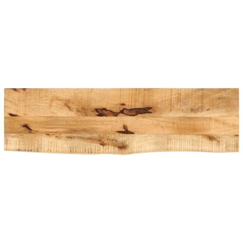 Dessus de table 120x20x2,5cm bord vif bois massif manguier brut
