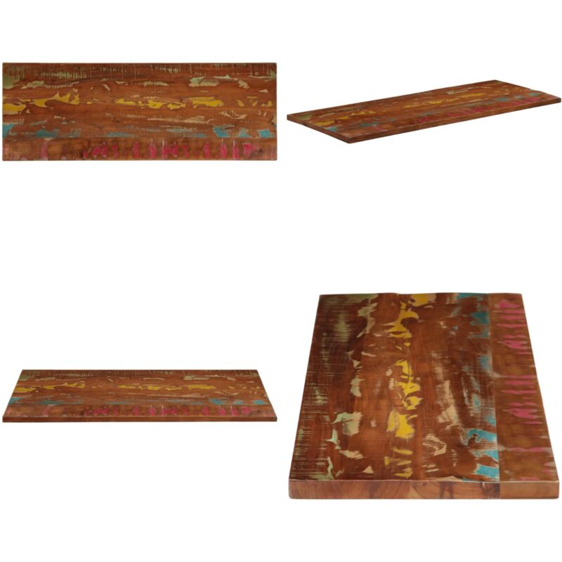 Dessus de table 140x60x1,5cm rectangulaire bois massif récupéré - Dessus De Table - Table En Bois - Table Rustique - Mobilier Vintage - Décoration