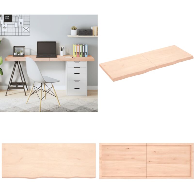 Dessus de table 160x60x(2-6) cm bois de chêne massif non traité - Dessus De Table - Plateau De Table - Table En Bois - Chêne Massif - Meuble De Salle