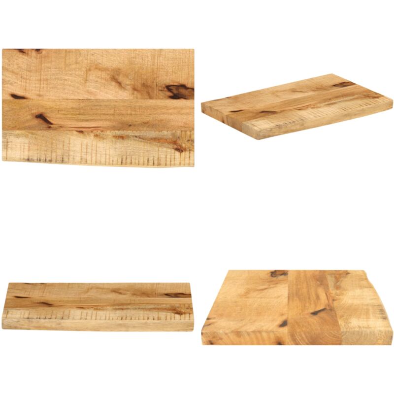 Dessus de table 40x30x2,5 cm bord vif bois massif manguier brut - Dessus De Table - Table Basse - Plateau De Table - Bois Massif - Manguier - Home &