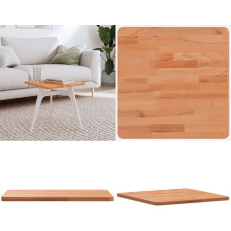 Dessus de table 40x40x1,5 cm carré bois massif de hêtre - Bois de hêtre - Dessus de table carré