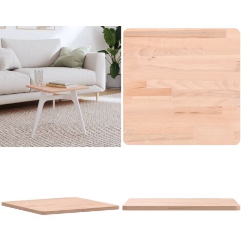 Dessus de table 40x40x1,5 cm carré bois massif de hêtre - Dessus De Table - Plateau De Table - Table Basse - Bois Massif - Hêtre - Home & Living