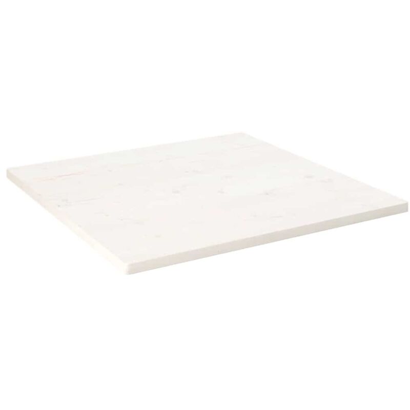 Dessus de table blanc 90x90x2,5 cm bois de pin massif