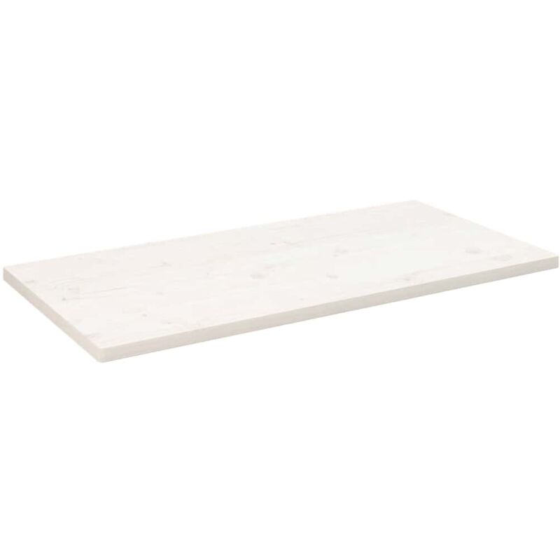 Dessus de table blanc 100x50x2,5 cm bois de pin massif