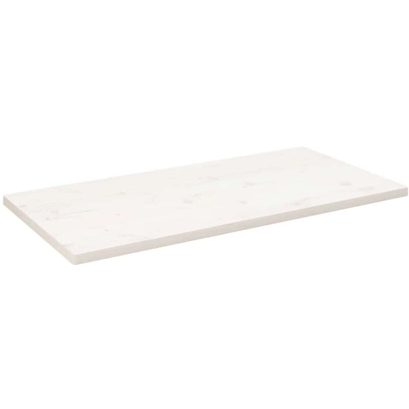 Dessus de table blanc 110x60x2,5 cm bois de pin massif