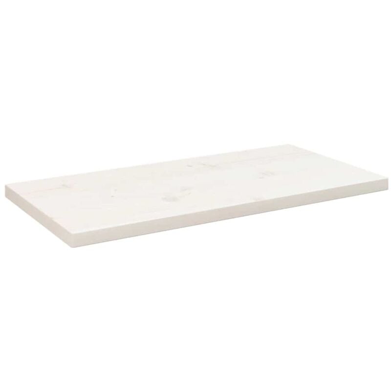 Dessus de table blanc 80x40x2,5 cm bois de pin massif - Vidaxl