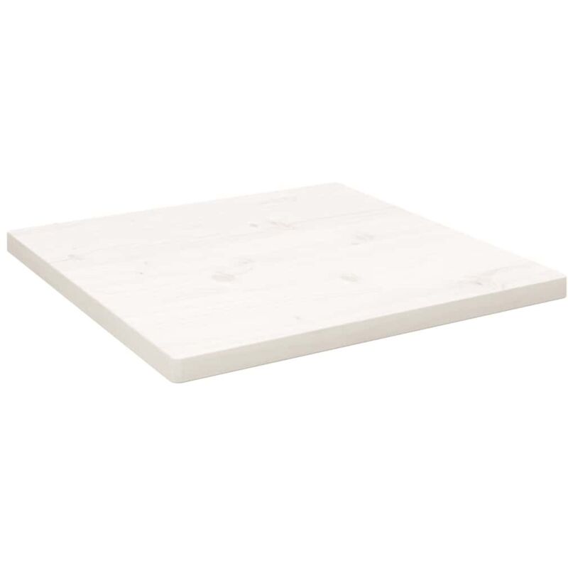Dessus de table blanc 60x60x2,5 cm bois de pin massif vidaXL