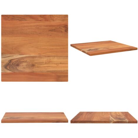Dessus de table 40x40x3,8 cm carré bois massif d'acacia - Bois d'acacia - Table de bar