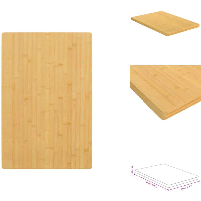Dessus de table 40x60x2,5 cm bambou - Dessus De Table - Plateau De Table - Table Basse - Table D'appoint - Bambou