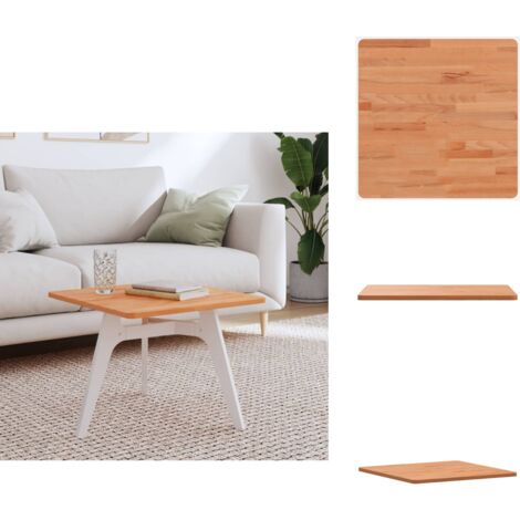 Dessus de table 50x50x1,5 cm carré bois massif de hêtre - Dessus De Table - Table Basse - Bois Massif - Hêtre - Plateau De Table