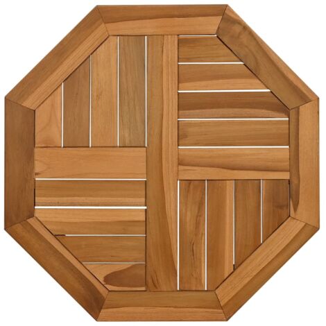 Dessus de table 50x50x2,5 octogonal bois de teck massif