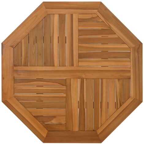 Dessus de table 60x60x2,5 octogonal bois de teck massif