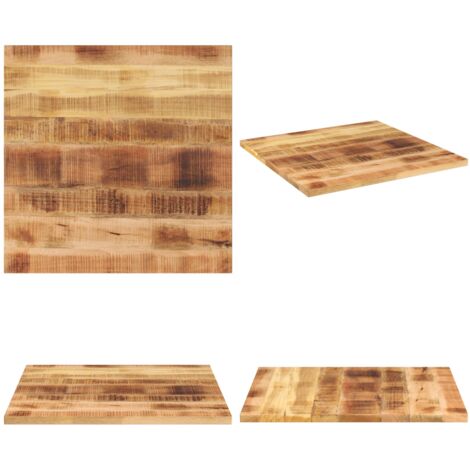 Dessus de table 70x70x1,5 cm carré bois massif de manguier brut - Bois de manguier - Bois massif