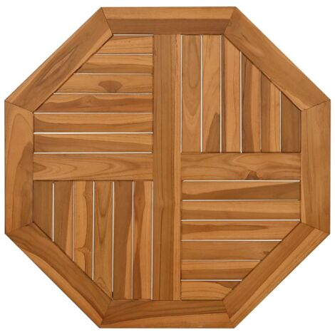 Dessus de table 70x70x2,5 octogonal bois de teck massif