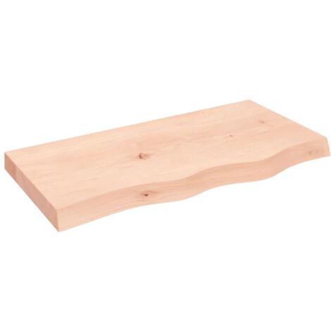 Dessus de table 80x40x(2-6) cm bois de chêne massif non traité