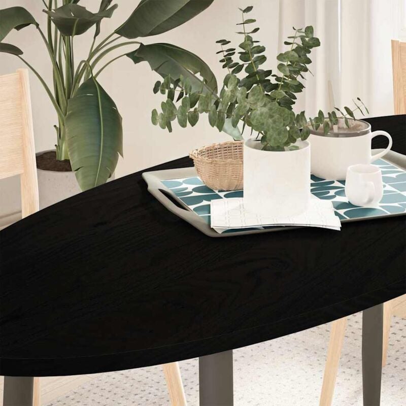 Dessus de table 140x60x2 cm bois de chêne massif ovale Vidaxl