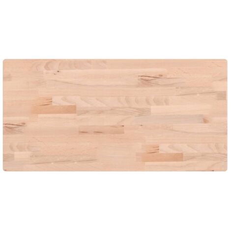 Dessus de table 80x40x2,5 rectangulaire bois massif de hêtre