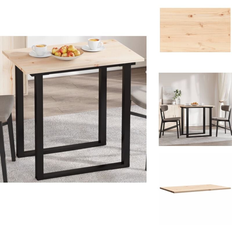 Dessus de table 80x50x1,7 cm rectangulaire bois de pin massif - Dessus De Table - Plateau De Table - Bois De Pin - Design Rustique - Mobilier Salle à