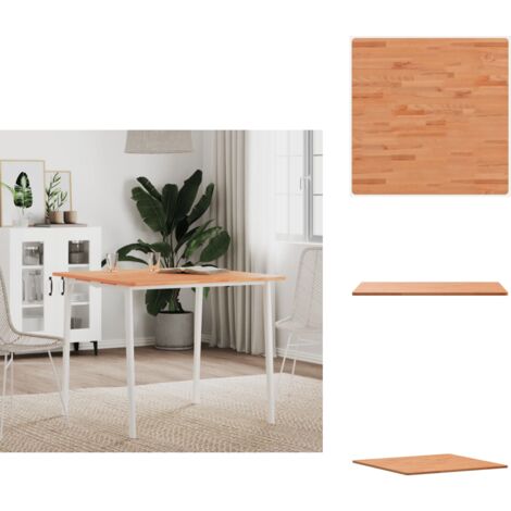 Dessus de table 80x80x1,5 cm carré bois massif de hêtre - Dessus De Table - Table Ronde - Plateau De Table - Bois Massif - Hêtre