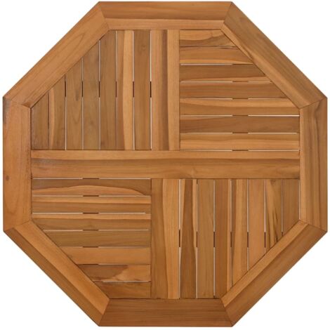 Dessus de table 80x80x2,5 octogonal bois de teck massif