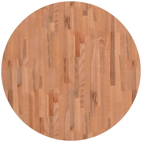 Dessus de table Ø90x1,5 rond bois massif de hêtre
