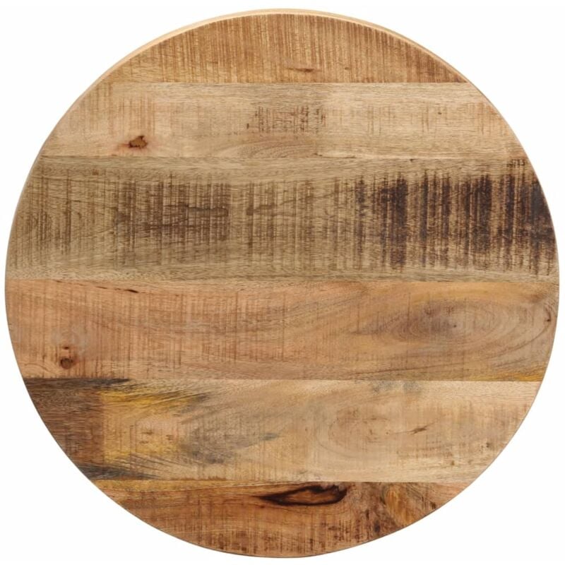 Dessus de table Ø 60x2,5 cm rond bois massif de manguier brut