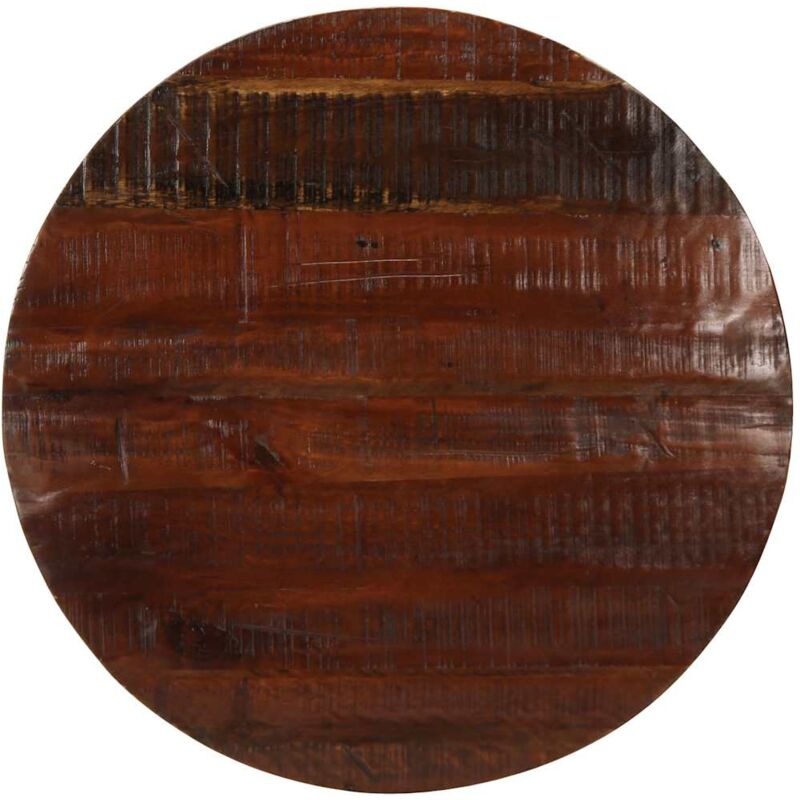 Dessus de table Ø 70x3,8 cm rond bois massif de récupération vidaXL
