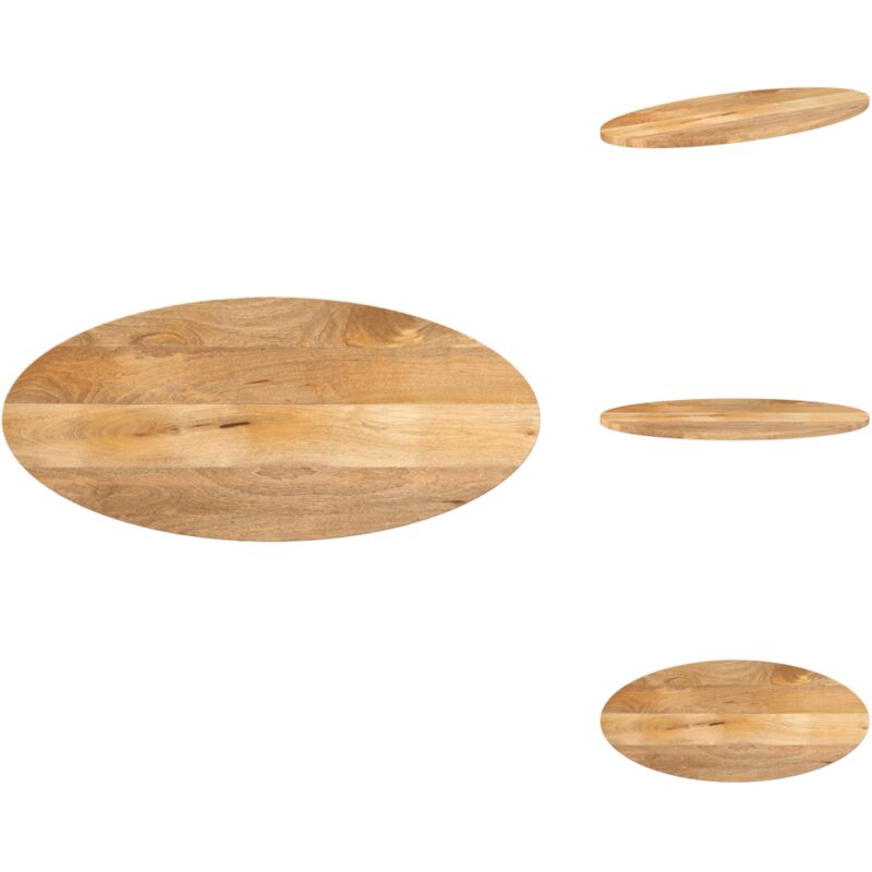 Dessus de table 90x40x2,5 cm ovale bois massif de manguier - Dessus De Table - Table Ronde - Table Oval - Bois Massif - Manguier