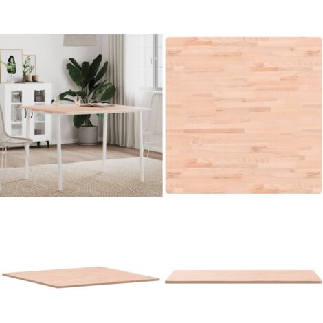 Dessus de table 90x90x1,5 cm carré bois massif de hêtre - Dessus De Table - Plateau De Table - Table Ronde - Table Carrée - Bois Massif - Home & Living