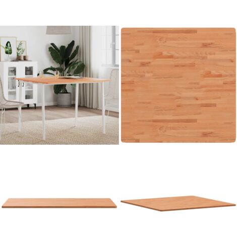 Dessus de table 90x90x1,5 cm carré bois massif de hêtre - Dessus De Table - Table Ronde - Plateau De Table - Bois Massif - Hêtre - Home & Living