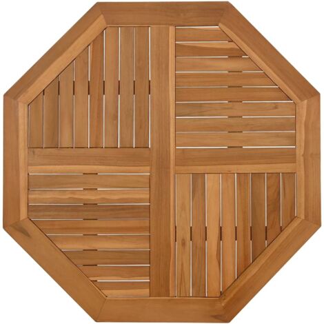Dessus de table 90x90x2,5 octogonal bois de teck massif