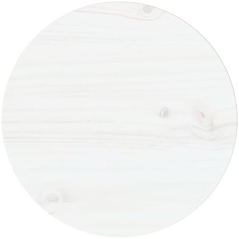 Dessus de table Blanc Ø30x2,5 cm Bois de pin massif