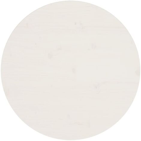 Dessus de table Blanc Ø60x2,5 Bois de pin massif