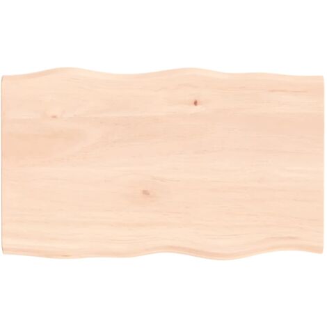 Dessus de table bois chêne massif non traité bordure assortie