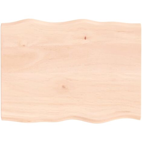 Dessus de table bois chêne massif non traité bordure assortie
