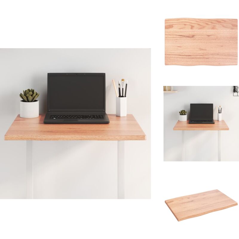 Dessus de table bois chêne massif traité bordure assortie - Dessus De Table - Plateau De Table - Bois Chêne - Meuble De Salle à Manger - Décoration