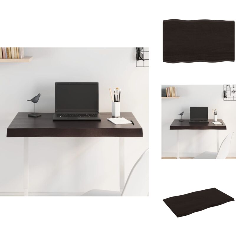 Dessus de table bois chêne massif traité bordure assortie - Dessus De Table - Plateau De Table - Bois Chêne - Meuble Salle à Manger - Décoration