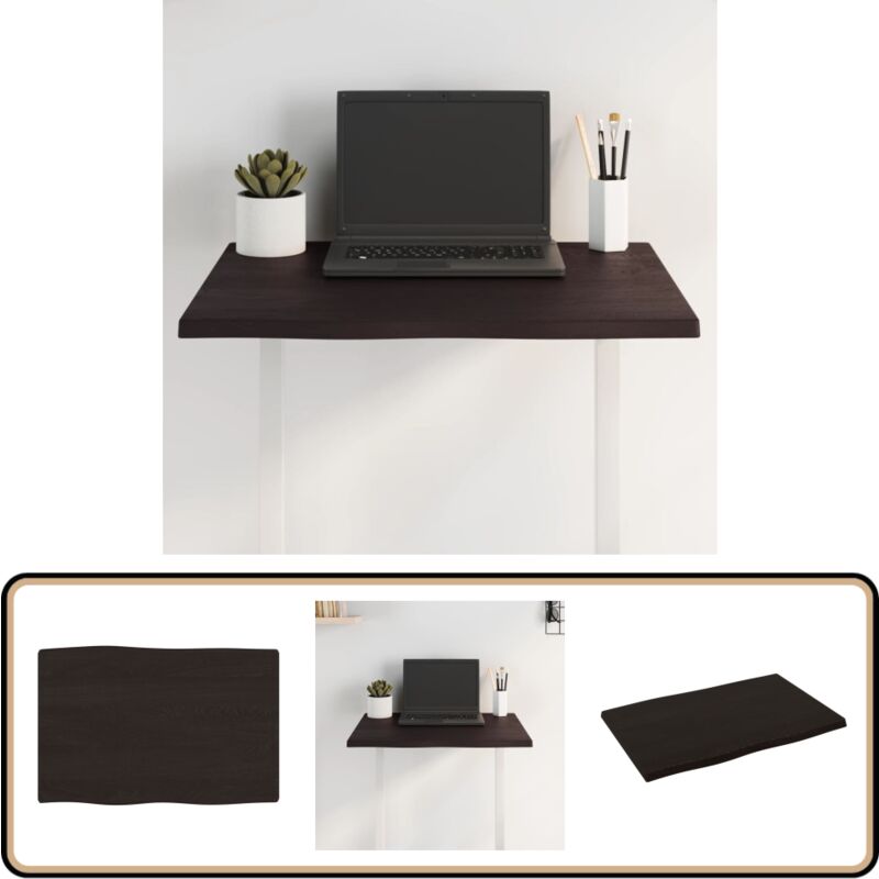 Dessus de table bois chêne massif traité bordure assortie - Dessus De Table - Plateau De Table - Bois De Chêne - Meuble De Salle à Manger