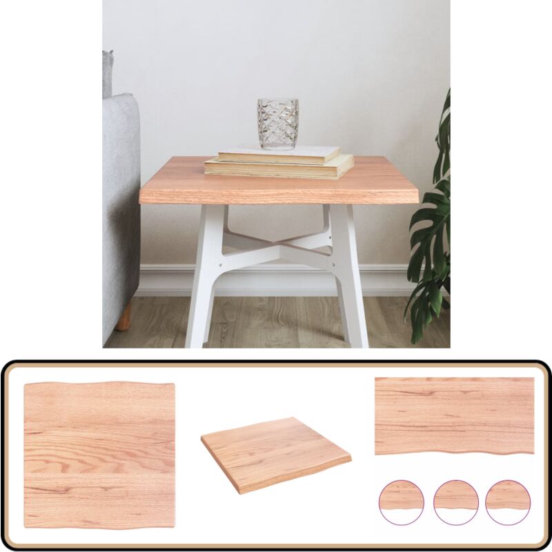 Dessus de table bois chêne massif traité bordure assortie - Dessus De Table - Plateau De Table - Bois De Chêne - Meuble De Salle à Manger