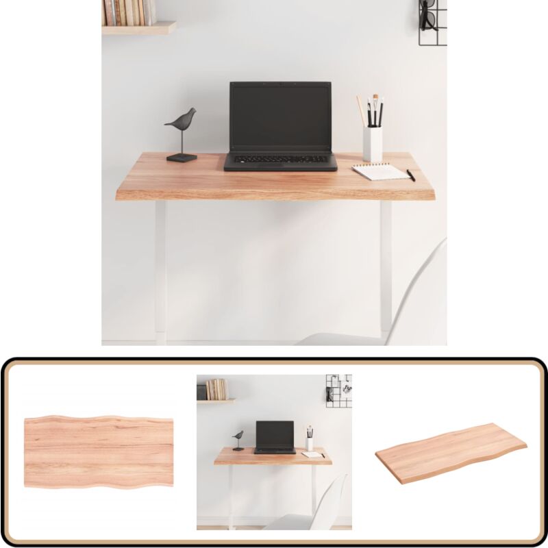Dessus de table bois chêne massif traité bordure assortie - Dessus De Table - Plateau De Table - Bois De Chêne - Meuble De Salle à Manger