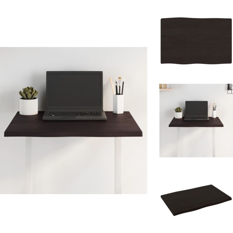 Dessus de table bois chêne massif traité bordure assortie - Dessus De Table - Plateau De Table - Bois De Chêne - Meuble De Salle à Manger