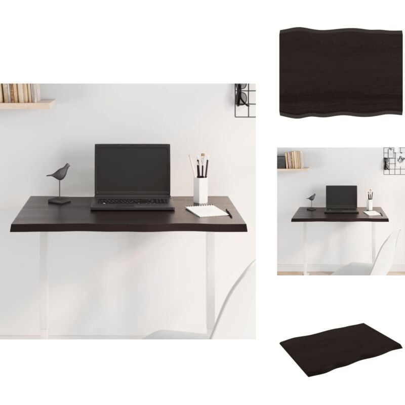 Dessus de table bois chêne massif traité bordure assortie - Dessus De Table - Plateau De Table - Table En Bois - Chêne Massif - Meuble De Salle à