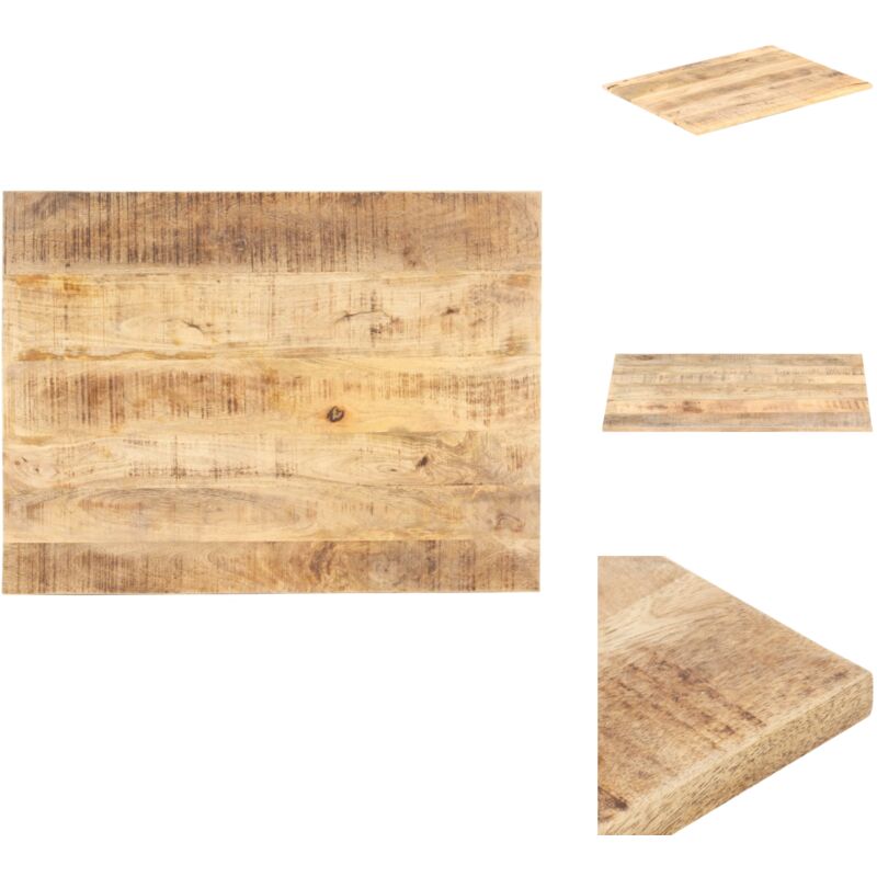 Dessus de table Bois de manguier solide 15-16 mm 70x60 cm - Dessus De Table - Plateau De Table - Bois Massif - Manguier - Design Industriel