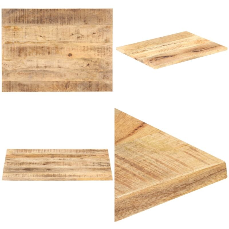 Dessus de table Bois de manguier solide 25-27 mm 70x60 cm - Dessus De Table - Plateau De Table - Table Basse - Bois Massif - Manguier - Home & Living